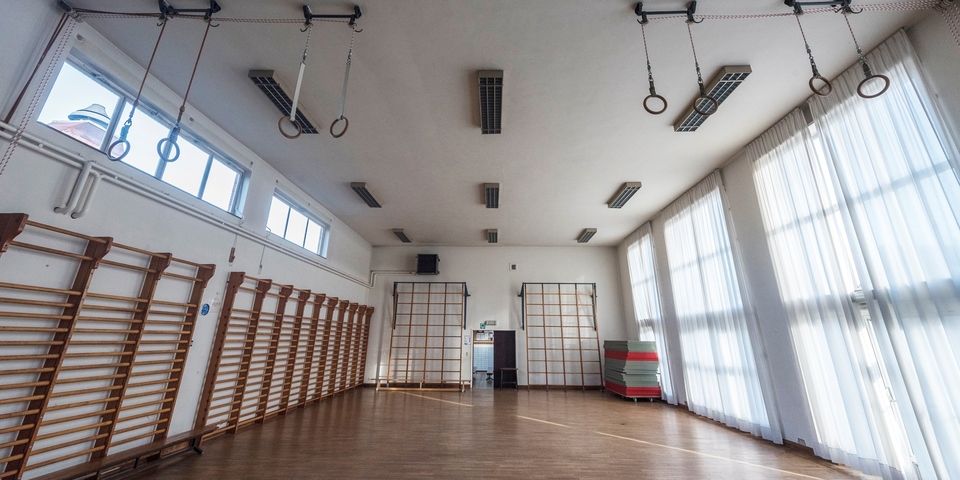 Binnenkant sportzaal Schriek